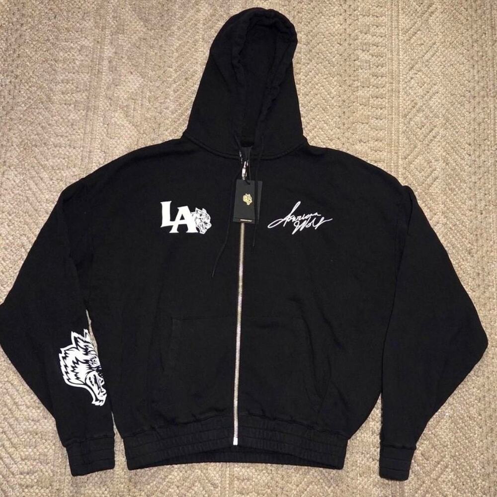 Darc Sport LA Wolf Chambers Zip Hoodie Medium NWT
